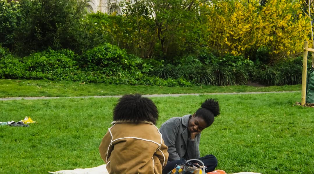 In the field